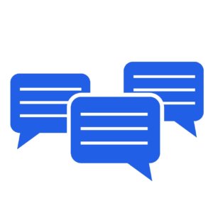 口コミふきだし青