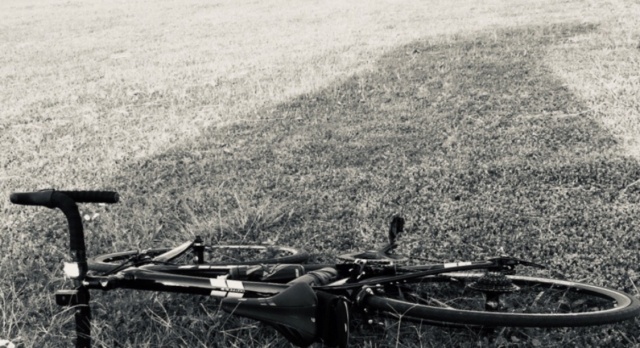 倒した自転車