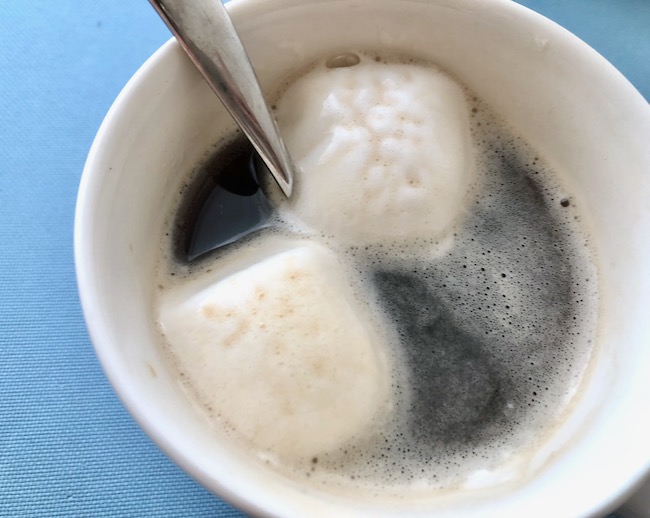 マシュマロがかなり溶けたところ