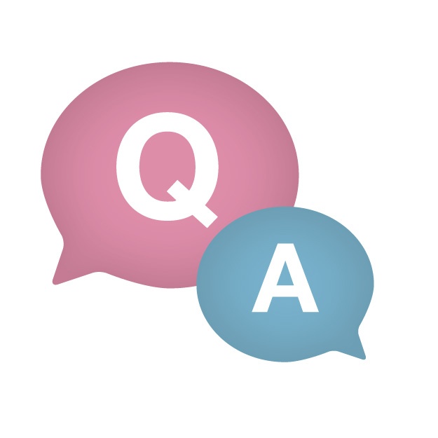 Q&A白抜き落ち着いた色