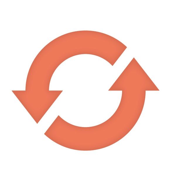 リピートオレンジ太矢印