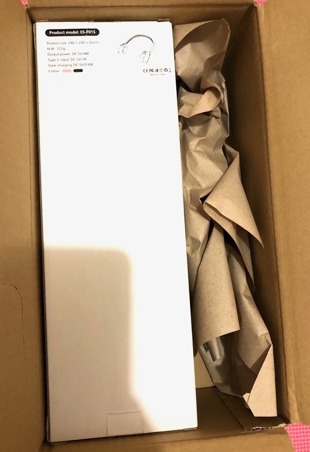 首掛け扇風機箱開け