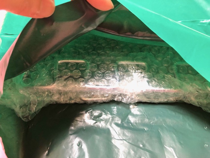 レジ袋スタンドが奥に見える