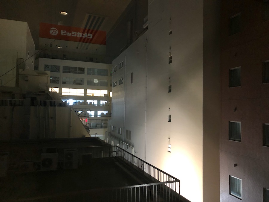 タワー館エレベーターホールからの眺め