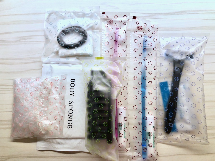 ホテルエミシアのアメニティの一式