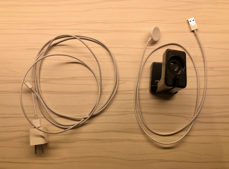 持ってきたケーブル類