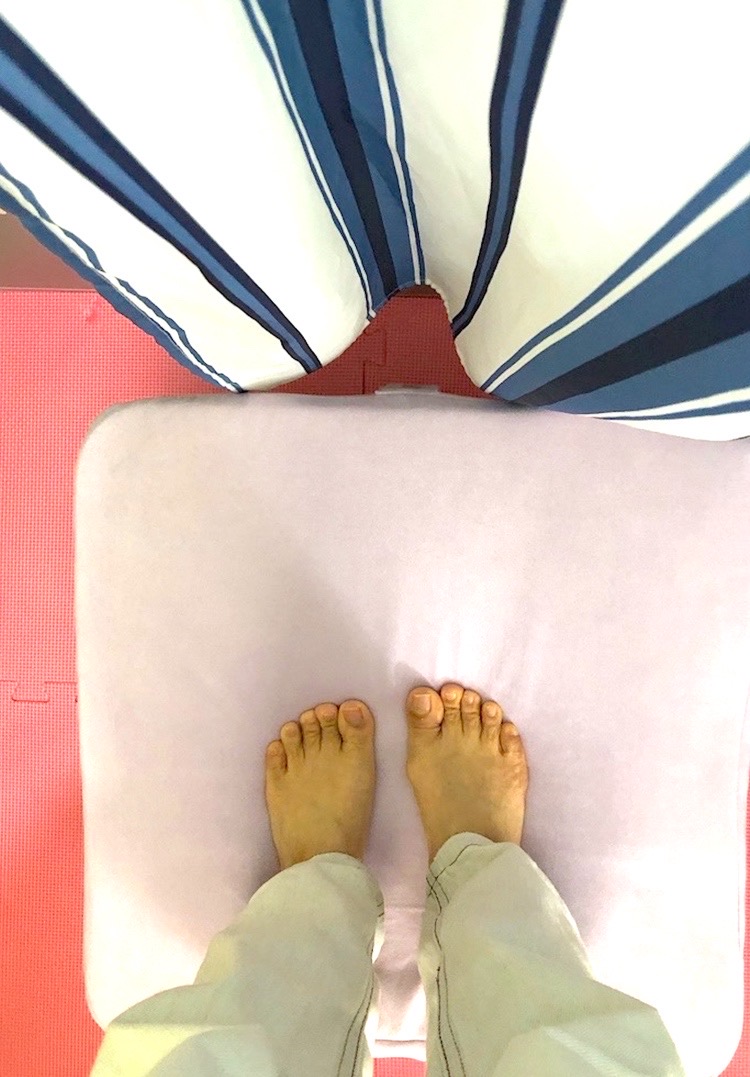 乗った所真上から