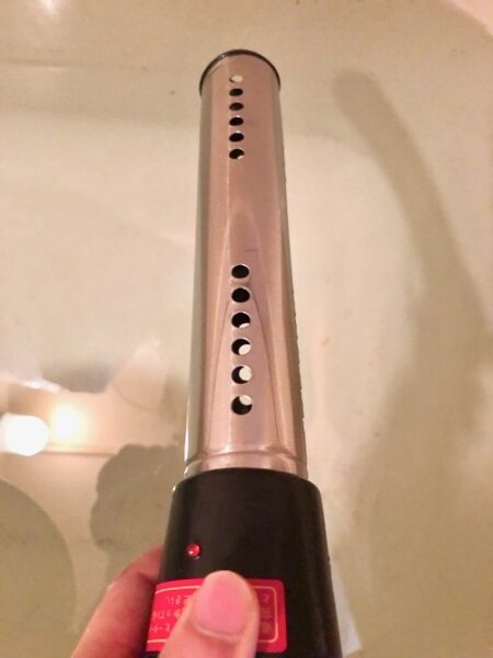 投げ込みヒーターを入水