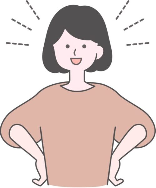 どうだ！風自信見せる女性